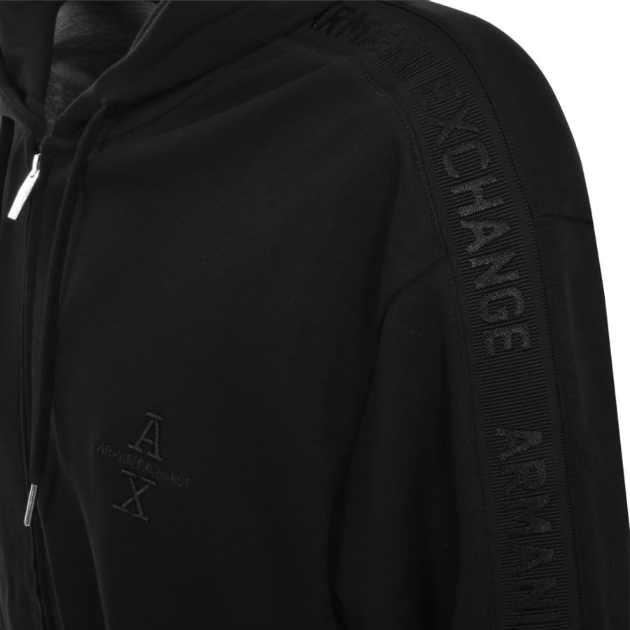 Armani Exchange Logo Hoodie Black